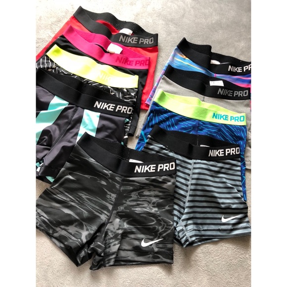 Nike Pants - Women’s Nike Pro Shorts (9 pairs).